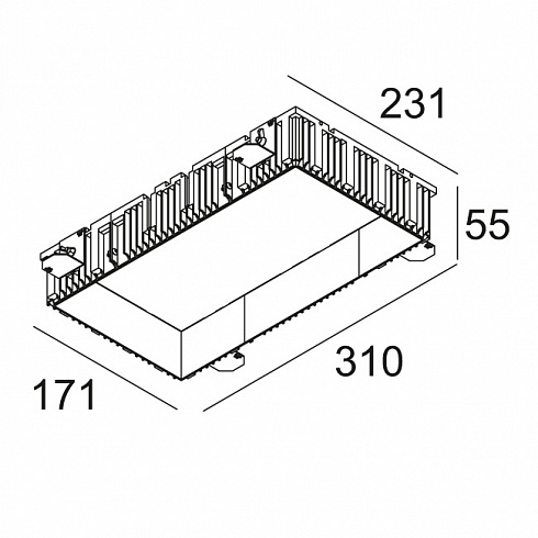 Монтажная коробка Delta Light 202 61 95 02 GRID IN TRIMLESS