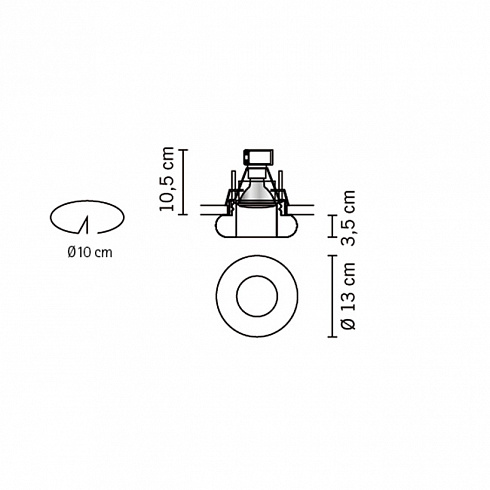 Встраиваемый светильник Fabbian D27F6100 Faretti