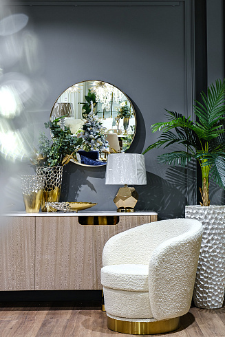 Кашпо жемчужно-белое Garda Decor ZS-C785-34 