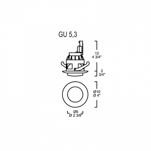 Встраиваемый светильник Leucos SD 505 Gold/Crystal SD 0301305063407