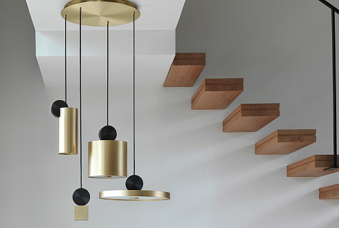 Подвесной светильник CVL Luminaires CALE(E) V4 satin brass CALE(E) V4+SB/SG