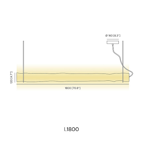 Подвесной светильник Contardi Baggy SO l.180  Baggy ACAM.004922