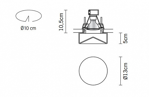 Встраиваемый светильник Fabbian D27F1800 Faretti