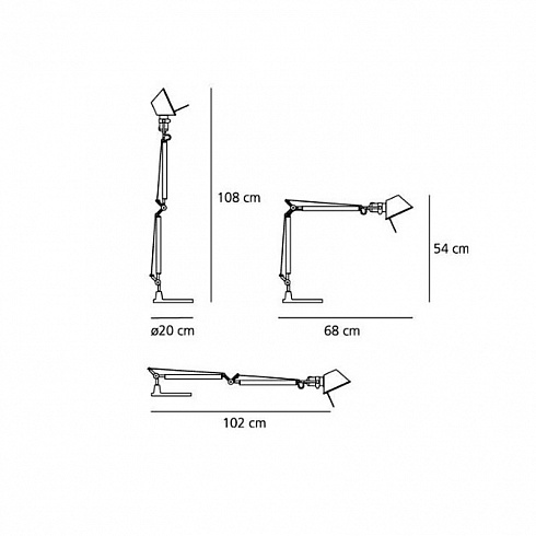 Настольная лампа Artemide Tolomeo Mini Tolomeo Mini 1531010A+A008600
