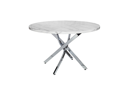 Стол обеденный круглый dсм ножки хром Garda Decor 30F-STOL/OB-9571 