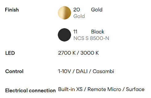 Подвесной светильник Vibia Halo Jewel 2355 Gold 3000K 1-10V Halo Jewel 235520/23_10