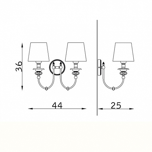 Бра Zonca 10365/120 Classica 10365/120+106/083