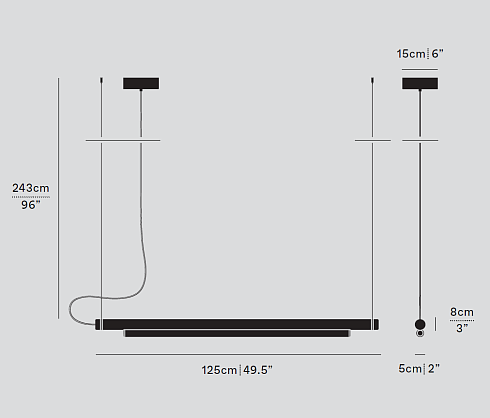 Подвесной светильник A-N-D Pipeline 125 Brass  Pipeline PIP-125-P-BR-DW
