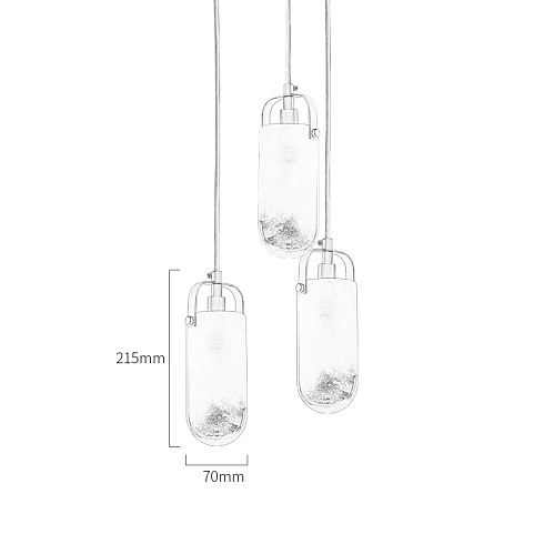 Подвесной светильник Delight Collection MT9056-3H brass Sorno