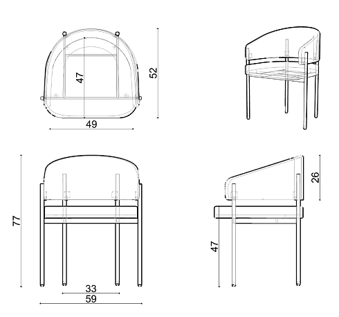 Стул Delight Collection Hola Hola Hola Chair