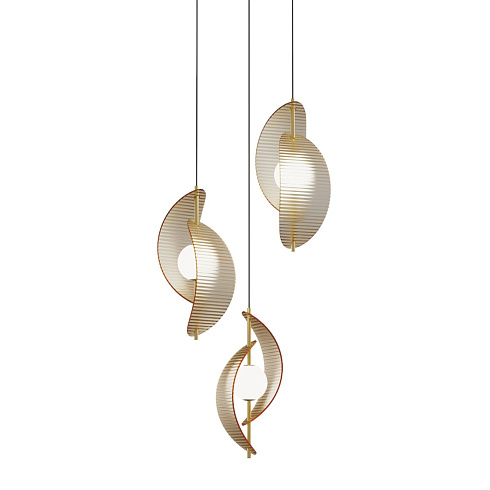 Подвесной светильник Delight Collection MD24030035-3A brass/amber MD24030035