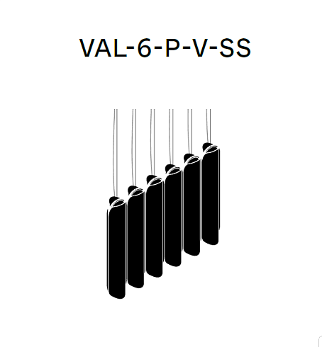 Система A-N-D Vale 6 Vertical SS Anthracite Vale VAL-6-P-V-SS-ANT