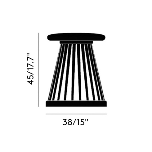 Табурет Tom Dixon Fan Natural Fan FAP01BL-BM1