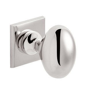 Oval with Square Backplate Polished Nickel