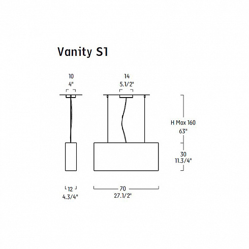 Подвесной светильник Leucos VANITY S1 White VANITY 0004234