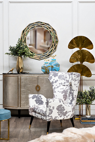 Комод серебристый с гранитн.столешницей см Garda Decor ART-N2911-S 