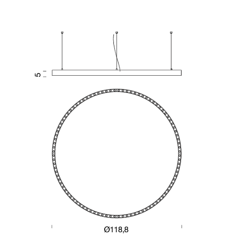 Подвесной светильник ILTI LUCE Zirkol Circle UGR 70W 4000K Dali  Zirkol BZRC1612I42WNE
