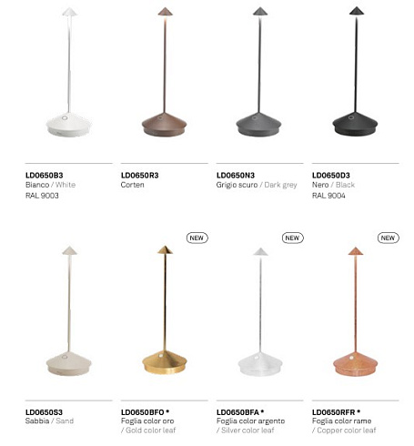 Настольная лампа Zafferano Pina Corten Pina LD1650R3