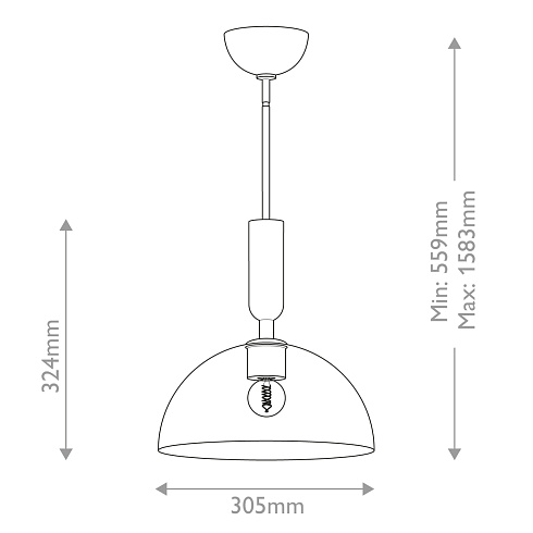 Подвесные светильники Alora ALM-JUDE-P-GD-CL 