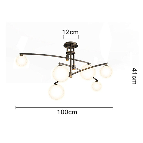 Потолочный светильник Delight Collection 8119P/6 black 8119P