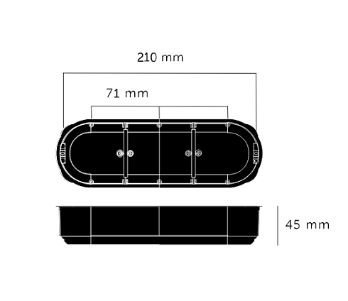 Монтажная коробка Buster and Punch Back box 3G Round 45mm Back Boxes CBB-012654