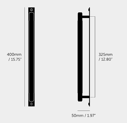 Ручка-скоба Buster and Punch Pull Bar Plate Cross Black Cross UK-PB-HP-360-BL-A 