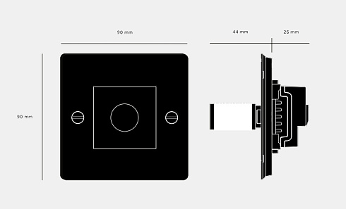 Диммер Buster and Punch 1G Cross black Switches CDR-023776