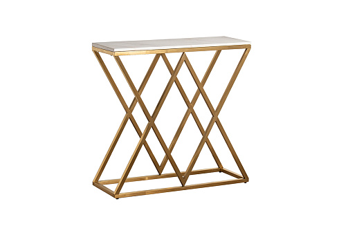 Консоль Bianco Namibia бел.мр/мат.зол Garda Decor 47ED-CST026/80GOLD 