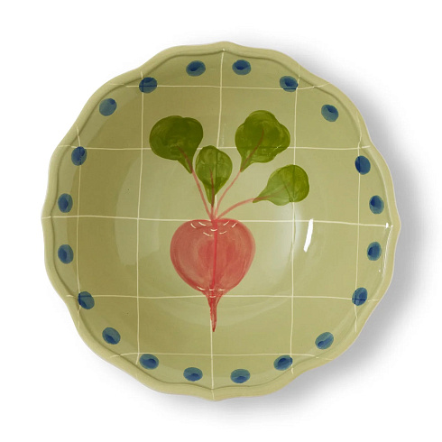 Салатник Bitossi Home Green d27 cm Quadri QRI00217