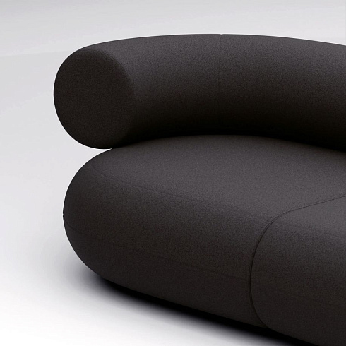Диван Tom Dixon Fat Left Arm Facing Backrest - Configuration 4 - Dark Grey (Kvadrat Divina Melange 0180) FAT Fat-Sofa-Comb4-DM0180