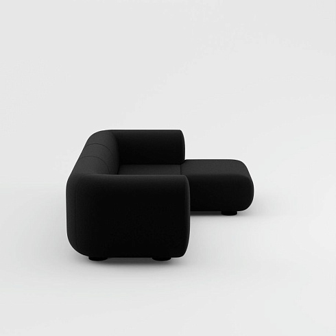 Диван Tom Dixon Plump Right Facing Chaise Longue Modular - Configuration 5 - Black (Kvadrat Hallingdal 0190) Plump Plump-Sofa-Comb3-HA0190