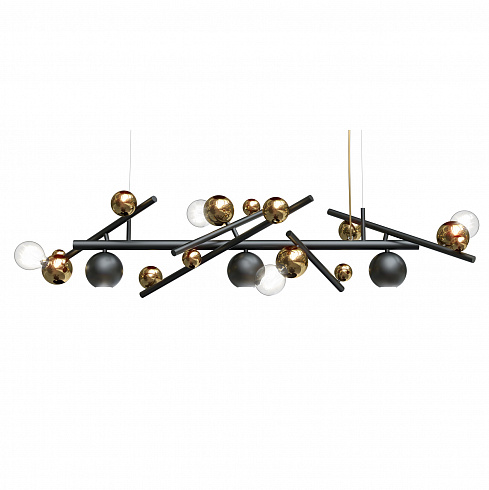 Люстра Brand Van Egmond Galaxy Long 140 Black/brass Galaxy GALHL140BLM-LGBR