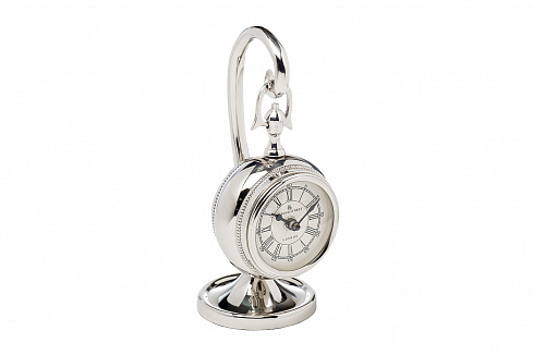 Часы настольные цвет хром d10, H34 см Garda Decor 79MAL-5299-34NI 