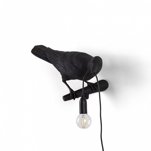 Настенный светильник Seletti Bird Looking Right Black Bird Lamp 14738