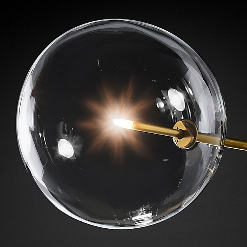 Люстра Restoration Hardware Glass Globe Mobile 55" Lacquered Burnished Brass Glass Globe 68090118 LBB