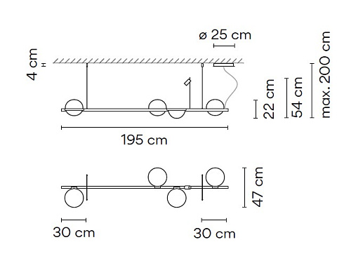 Подвесной светильник Vibia Palma 3736 Graphite Palma 373618/1A