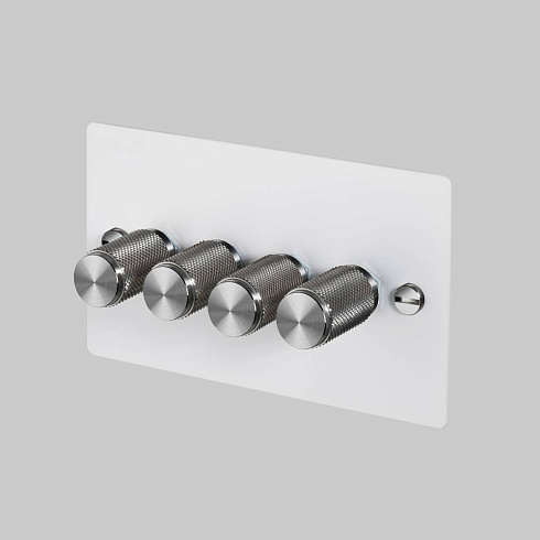 Диммер Buster and Punch 4G Cross White/steel Switches UK UK-DI-CO-4G-LED-WH-ST-A