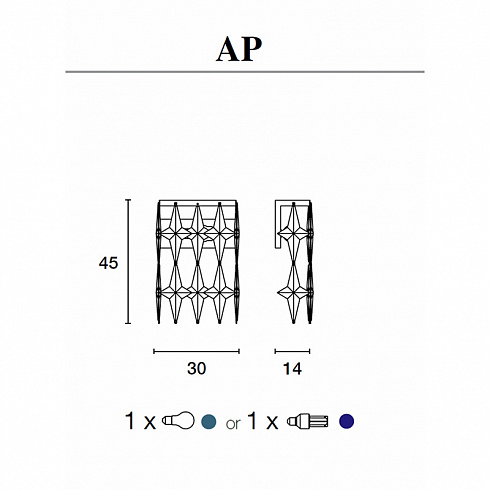 Настенный светильник Light4 MR.E. AP BIANCO MR. E