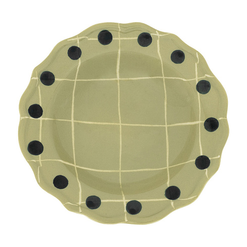 Глубокая тарелка Bitossi Home Green d23 cm Quadri QRI00206