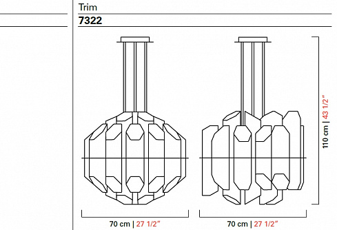 Люстра Barovier & Toso 7322 Trim 7322/CC/CL