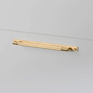 Pull Bar Plate Linear Medium Brass