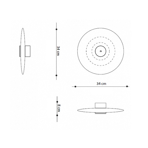 Настенный светильник Paolo Castelli Golden Disc Golden ILL.DISC.500