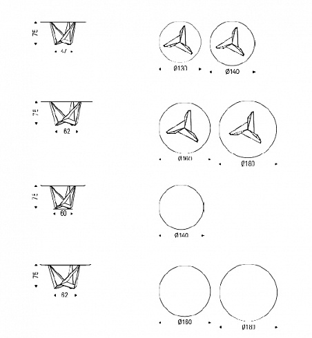 Обеденный стол Cattelan Italia Skorpio Round Skorpio Skorpio Round d.140x75h GFM73/NC
