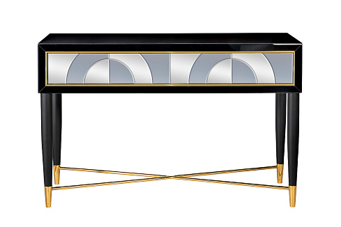 Консоль 2 ящика зеркало двухцветное см Garda Decor KFG122 