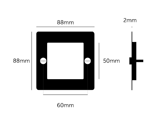 Рамка Buster and Punch 1G, 2 Mod White Plates and Modules UK-MG-PL-2M-WH-A