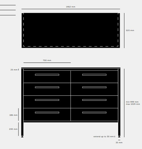 Комод Buster and Punch Dresser Double Silver Oak Dressers GDF-752562