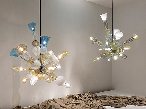 Подвесной светильник Barovier & Toso 7265 Perseus 7265/WR/CL Подвесной светильник Barovier & Toso 7265 Perseus 7265/WR/CL