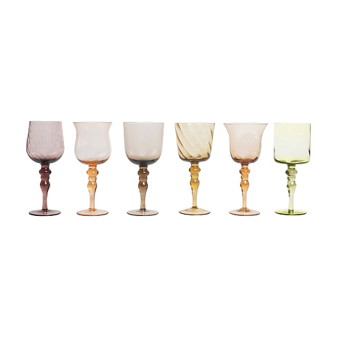 Набор бокалов Bitossi Home Nuance Amber/Pink H20 cm set of 6 Diseguale MCV02002