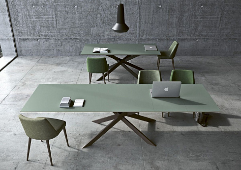 Обеденный стол Imperial Line Maxxi 180x100 Maxxi T24F-20.01 nero/verde comodoro