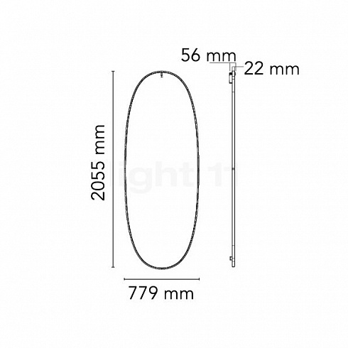 Зеркало Flos La Plus bronze La Plus F3680046